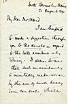 Letter from Sarah Orne Jewett  to William Hayes Ward, Aug. 21, 1890